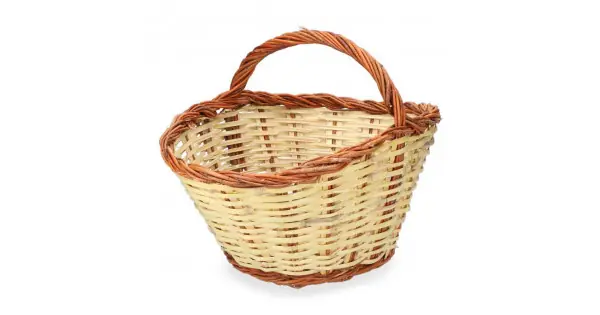 Cesta caña 44x31x22cm altura con asa 34cm Marca Reconocida