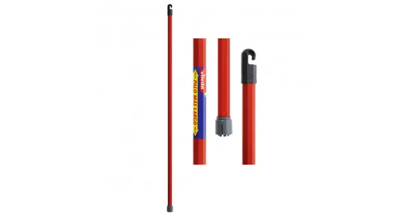 Precio Económico Palo para fregona con enganche monoclick rojo 140 cm