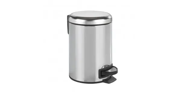 Papelera pedal de acero inoxidable leman 3 l Económico