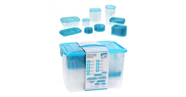 Solo Hoy Cajas de almacenaje con tapa, 100 piezas
