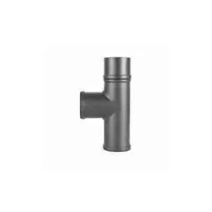 TE + TAPA - TUBO PARED SIMPLE PINTADO PELLET GRAFI Ø80 TE 90º Envío Inmediato