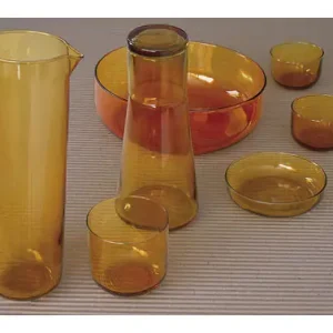 VASO MEDIANO VIDRIO NARANJA 6 UNIDADES Súper Precio