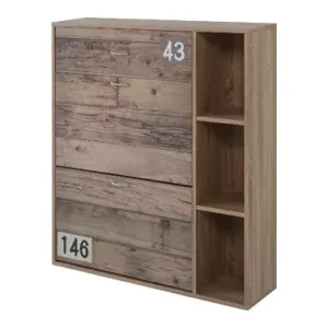Nuevo Modelo ZAPATERO EFECTO MADERA CON CAJÓN 100X90X24 CM