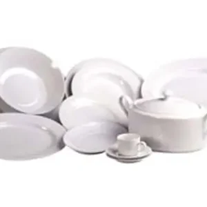 A Buen Precio BANDEJA PORCELANA DECORADA 14" SALINA BLANC