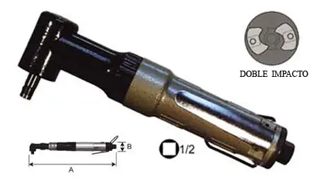 Profesional ATORNILLADOR DE IMPACTO ACODADO LAR-307