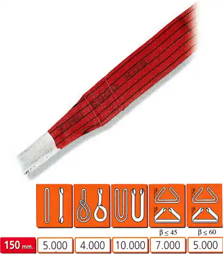 Auténtico ESLINGA PES DB 150MM 5T