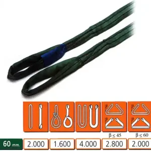 Precio Rebajado ESLINGA TUBULAR 60MM 2T CON GAZAS