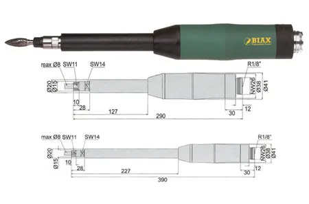 Nueva Colección AMOLADORA RECTA SRD 8-20/2L200 Y SRH 8-20/2L200