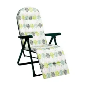 SILLON TUMBONA RELAX 5 POSICIONES ACEROESTAMPADO HOJAS Auténtico