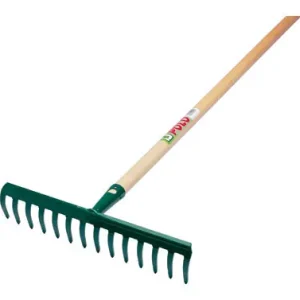 RASTRILLO 14 DIENTES CURVOS (8X35 CM)CON MANGO DE MADERA DE 130 CM Garantía De Devolución De Dinero