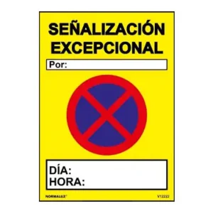 SEÑAL PVC SEÑALIZACION EXCEPCIONAL700X500 MM De Moda