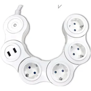 BASE MULTIPLE FLEX 4T + 2 USB + WIFI1,5 M 3X1,5 Compra Hoy