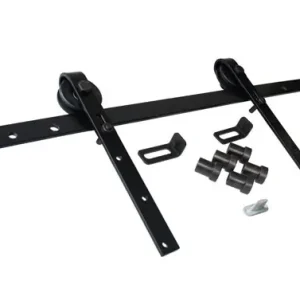 HERRAJE PUERTA CORREDERA GRANERO KIT COMPLETO2 M 30X5 MM NEGRO Envío Gratis
