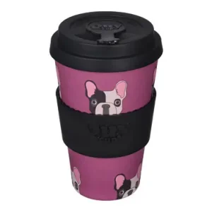 Envío Inmediato TAZA BAMBOO CON TAPA 400 MLPERRO