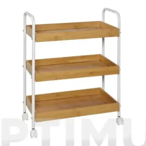 Gran Oferta CARRO COCINA METAL BLANCO BALMBU3 ESTANTES