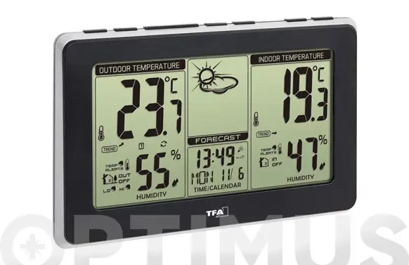 ESTACION METEOROLOGICA DIGITAL SENSOR TERMO-HIGRONEGRO Popular