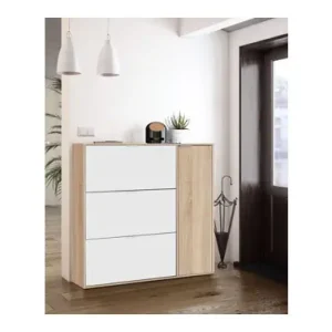 ZAPATERO CLASS 4 PUERTAS BLANCO/ROBLE Directo De Fábrica