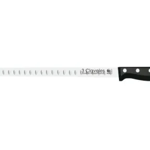 CUCHILLO JAMONERO ALVEOLADO Y CHAIRA + REGALO CUBRE JAMON Precio Bajo