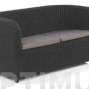 Stock Limitado SOFA DOS PLAZAS RATAN RESINA NOVA GRAFITO