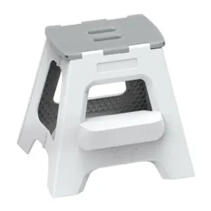 TABURETE PLEGABLE 40 CM CON PELDAÑO GRIS Popular