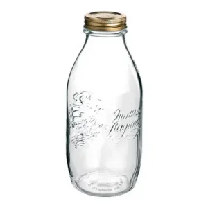 BOTELLA VIDRIO 4 ESTACIONES CON TAPA 1 L Garantía De Devolución De Dinero