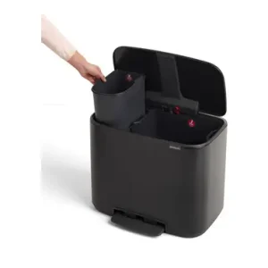 Envío Exprés CUBO BO PEDAL BIN NEGRO MATE 11+23 L