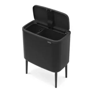 Auténtico CUBO BO TOUCH BIN NEGRO MATE 11+23 L