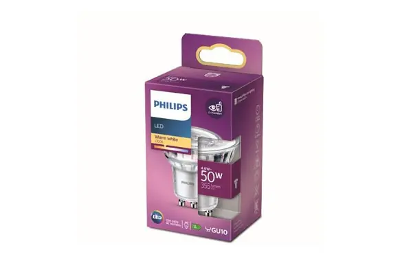 LED DICROICA CRISTAL 36º GU10 4,6W LUZ CALIDA Directo De Fábrica