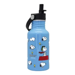 Venta Final BOTELLA ALUMINIO CON PAJITA NIÑOS 500 ML - SNOOPY