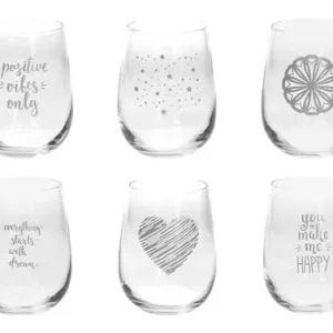 Imprescindible (Must-Have) VASOS DECORADOS SURTIDOS SET 6U PLATA
