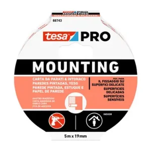 No Te Lo Pierdas CINTA MOUNTING PRO DOBLE CARA ESTUCOS/PAPEL/PARED 5M X 19MM PERMANENTE
