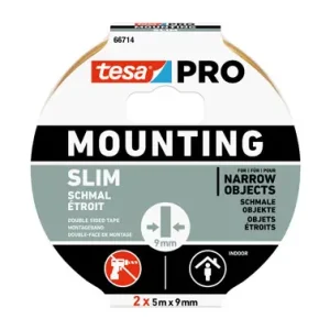 CINTA MOUNTING PRO ESTRECHA 2 CINTAS 5M X 9MM INTERIORES Ordenar Ahora Mismo