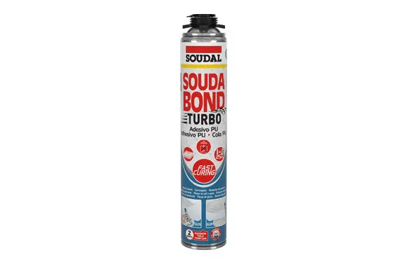 Última Versión ADHESIVO MONTAJE ESPUMA SOUDABOND TURBO PISTOLA 750 ML