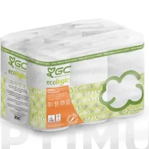PAPEL HIGIENICO DOMESTICO 22,4 M (12 ROLLOS) 2 CAPAS RECICLADO Exclusivo