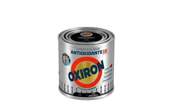 Nuevo Modelo ESMALTE ANTIOXIDANTE AGUA OXIRON LISO BRILLANTE 250 ML NEGRO