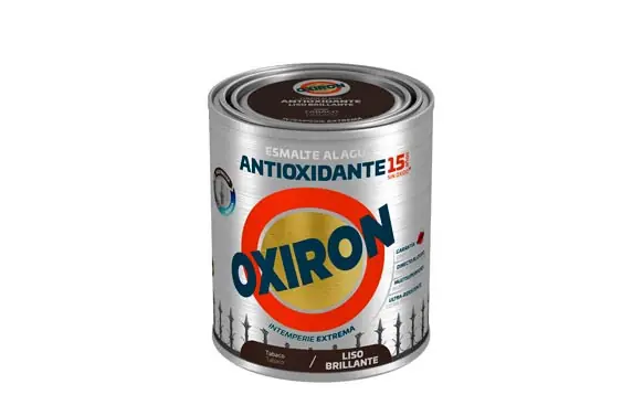 Artesanal ESMALTE ANTIOXIDANTE AGUA OXIRON LISO BRILLANTE 750 ML TABACO