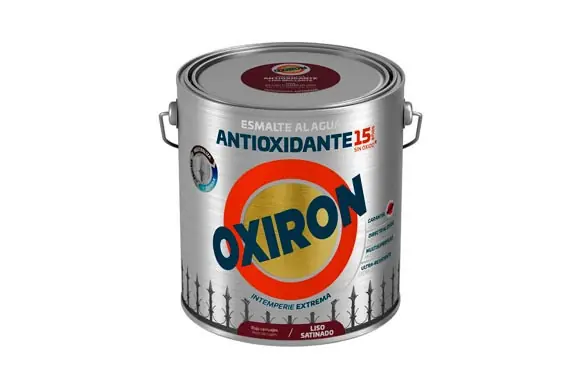 ESMALTE ANTIOXIDANTE AGUA OXIRON LISO SATINADO 2,5 L ROJO CARRUAJES Original