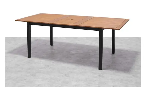 Compra Hoy MESA ALUMINIO MADERA EXTENSIBLE KINGSBURY 150-200 X 90 CM