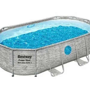 PISCINA POWER STEEL SWIM OVAL PARED DE PIEDRA DEPURADORA CARTUCHO DE 2006 L/H 427 X 250 X 100 CM Marca Reconocida