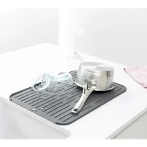 ALFOMBRILLA ESCURREPLATOS SILICONA GRIS OSCURO - 44 X 32 CM Certificado