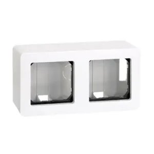 Marca Reconocida CAJA SUPERFICIE CON MARCO 2 ELEMENTOS BLANCO SERIE 27