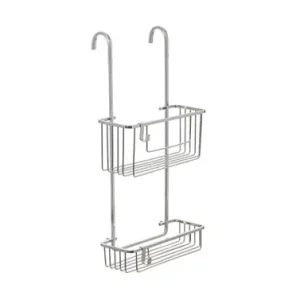 CESTO DUCHA DOBLE CON COLGADOR PARA MAMPARA ALUMINIO Gran Oferta