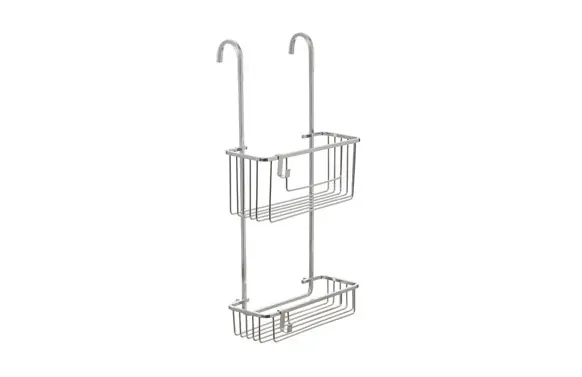 CESTO DUCHA DOBLE CON COLGADOR PARA MAMPARA ALUMINIO Gran Oferta