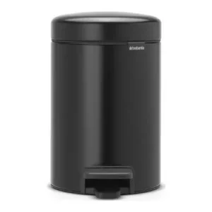 CUBO PEDAL NEW ICON NEGRO MATE 3 L Nueva Colección