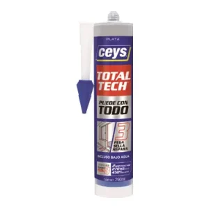 ADHESIVO MONTAJE SELLADOR TOTAL TECH 290 ML PLATA Envío Exprés