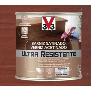 Auténtico BARNIZ INTERIOR ULTRA RESISTENTE SATINADO 250 ML CAOBA