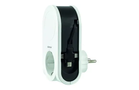 ADAPTADOR 3 CLAVIJAS USB+1 USB A+TOMA 16A BLANCO / NEGRO Más Vendido