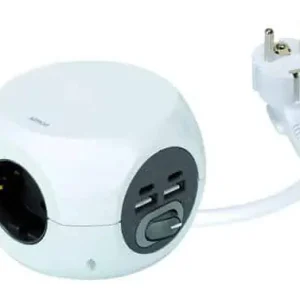 Oferta Especial BASE MULTIPLE COMBI BALL 3T 16A 250V +2 USB A- 2 USB C 3,4A