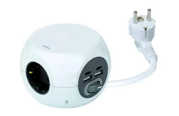 Oferta Especial BASE MULTIPLE COMBI BALL 3T 16A 250V +2 USB A- 2 USB C 3,4A