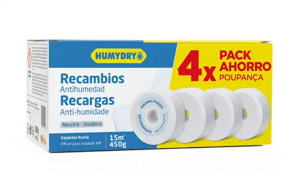 ANTIHUMEDAD RECARGA 450 GR (4 UDS) HUMYDRY UNIVERSAL NEUTRO Más Vendido